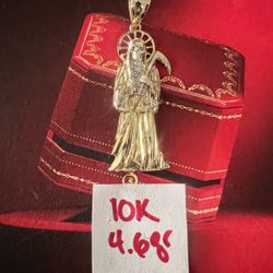 10K Solid Gold Pendant For Wedding 4.6Gr