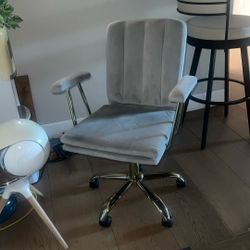 grey office/vanity chair