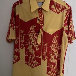 Nake U Awai Presents Aloha Hawaiian Outrigger Designs Aloha Shirt Size XL