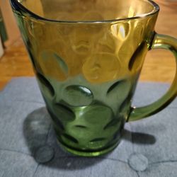 Vintage Hazel Atlas Eldorado Green Glass Pitcher