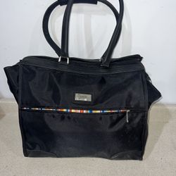 14”x15”x9” Overland Travelware zip travel bag with colorful striped lining p/u Willow Grove Jamison