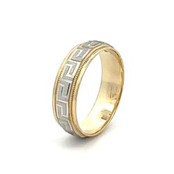 14K Medusa Gold Wedding Band Classic Two tone