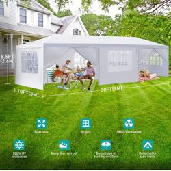 10x30 wedding party tent outdoor canopy teng with 8 side walls white FOR SALE   