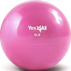 Yes4All 5lbs Soft Weighted Toning Ball Pink
