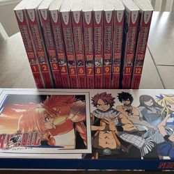 Fairy Tail Manga Set 1-12 with Key Charm Set 