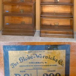 Antique Globe Wernicke Oak Bookcases