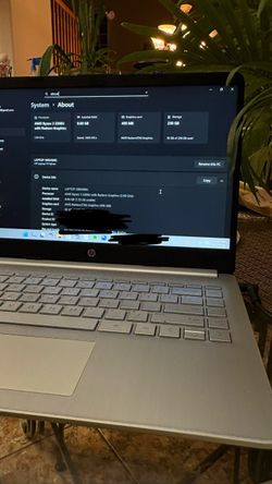 HP 14 inch laptop 14-fq1xxx  AMD ryzen 3 5300U, 8gb ram, and 238 GB storage