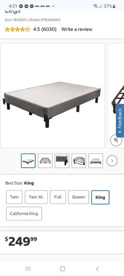 King or Queen EnForce 7" Metal Foundation with Headboard Bracket and Legs $125 each
