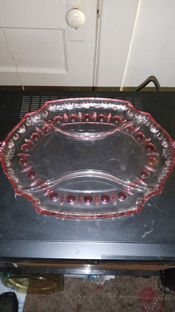 Depression Glass Serving Tray