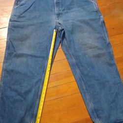 Men's Size 40 X32 Carhartt Jeans Pants Work Carpenter Cat 2
