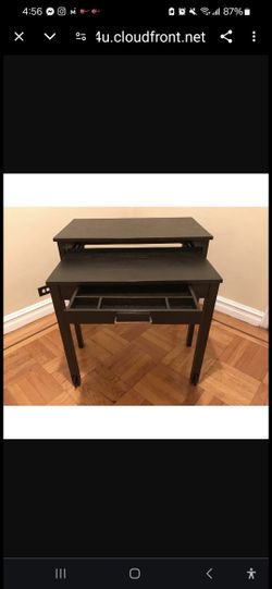 West Elm Dark Brown Wood Veneer Desk