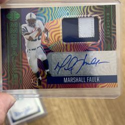 Marshall Faulk 1/3 & Game Worn Jersey 2 Patches