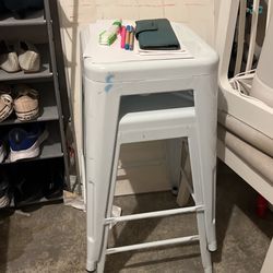 IKEA Chairs And Metal Bar Chairs