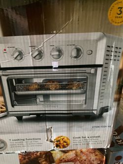 NEW Cuisinart air fryer/toaster oven                      Kuerig Chill &Brew coffee maker.    Iron
