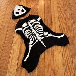 Glow In The Dark Dog Skeleton Halloween Costume Size Small