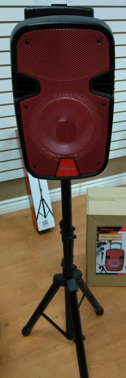 8" Bluetooth speaker DJ karaoke style comes with microphone