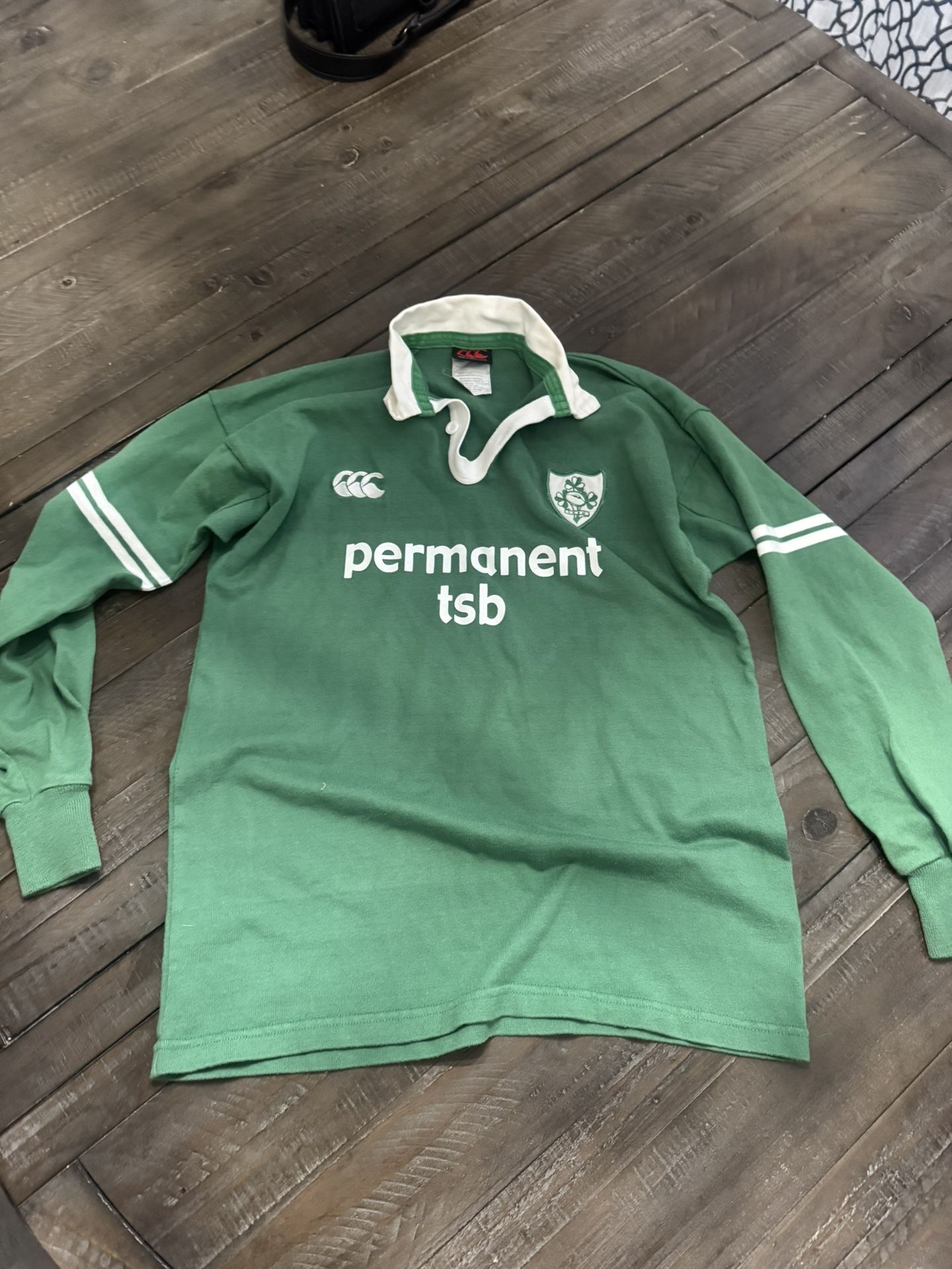 Vintage Rugby Canterbury Irfu Ireland Long Sleeve Jersey