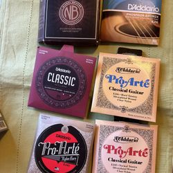 lot of 6 strings for Classic and Acoustic guitar-READ DESCRIPTION