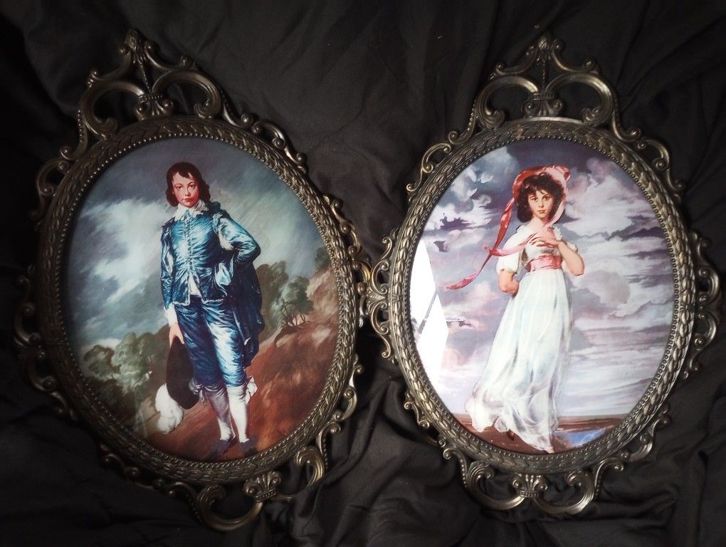 Vintage Victorian Blue Boy and Pink Lady
