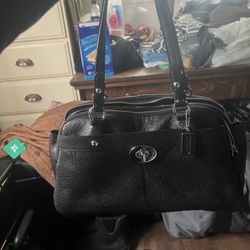 Black Leather Coach Purse