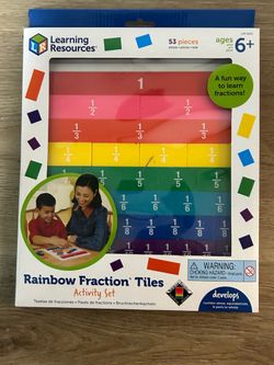 Learning Resources Rainbow Fraction Tiles Set