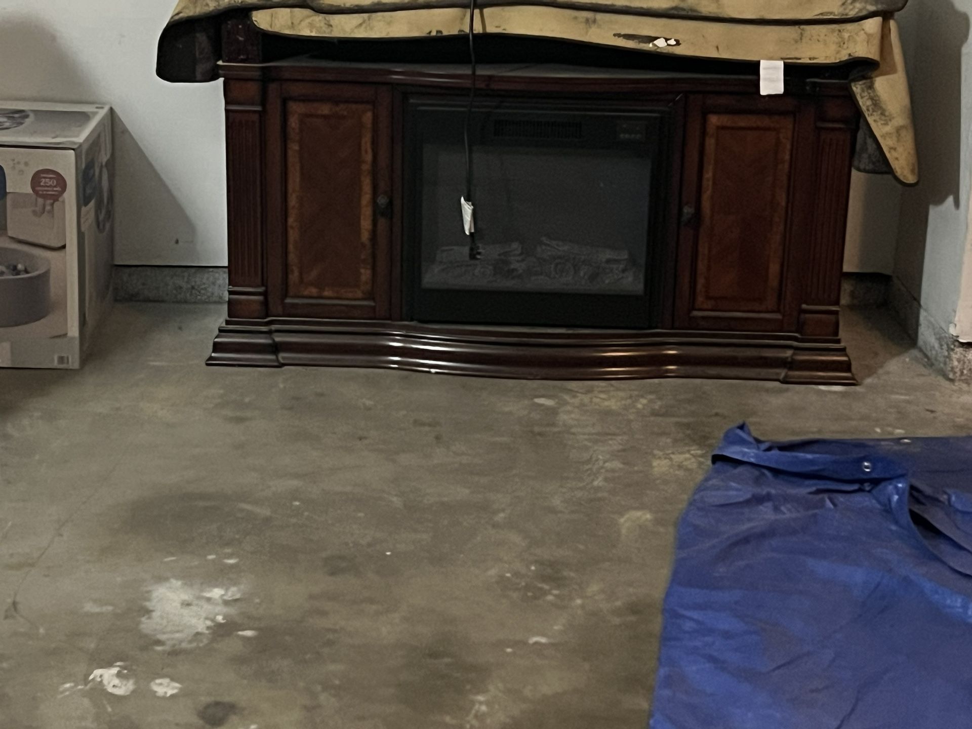 Electric fireplaces provide warmth Tv Stand