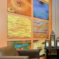 Lot of 8 Original Paintings Graffiti Art Pieces On Chipboard Wood Signed 24 x 24