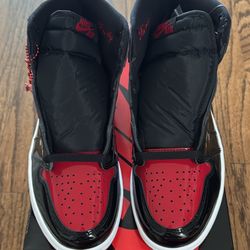 Brand New Men’s Air Jordan 1 Patent Bred Size 9.5