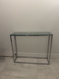 CB2 glass console