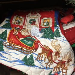 Vintage Christmas Stocking As Is