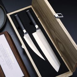 Kensei Knife Set Handcrafted Japanese Ibaraki steel blades