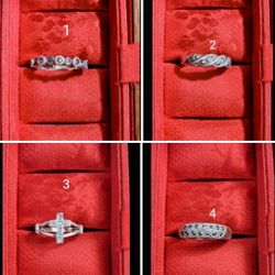 4 Sterling Silver Rings 