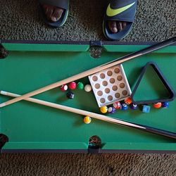 TABLE TOP POOL TABLE 28 X 14.5 DIMENSIONS