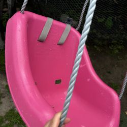 outdoor kid swing PINK