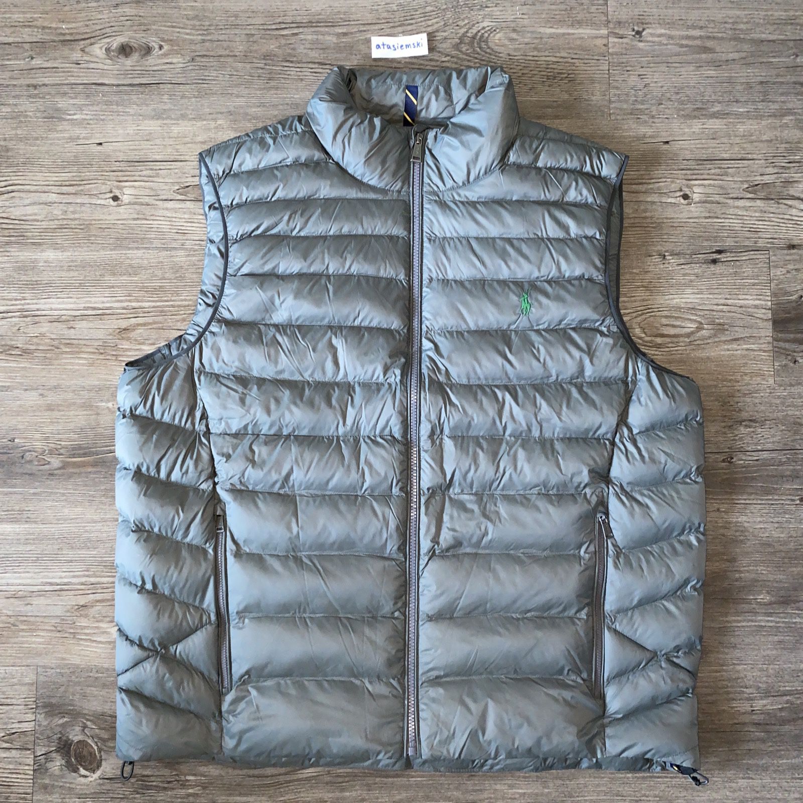 Polo Ralph Lauren Packable Quilted Puffer Jacket Vest Lightweight Men’s XL & XXL Grey