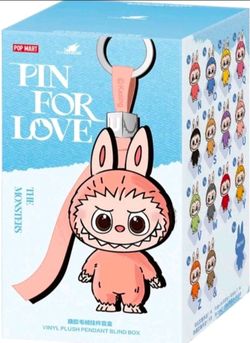POP MART THE MONSTERS Labubu "Pin for Love" Series Vinyl Plush Pendant blind box.