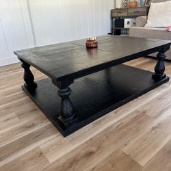 Black Wood Coffee Table 