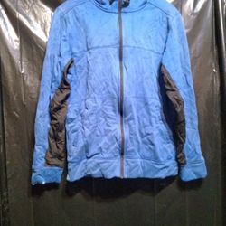 Russell Athletic Jacket Full Zip Hoodie. Black And Blue. Size Small.