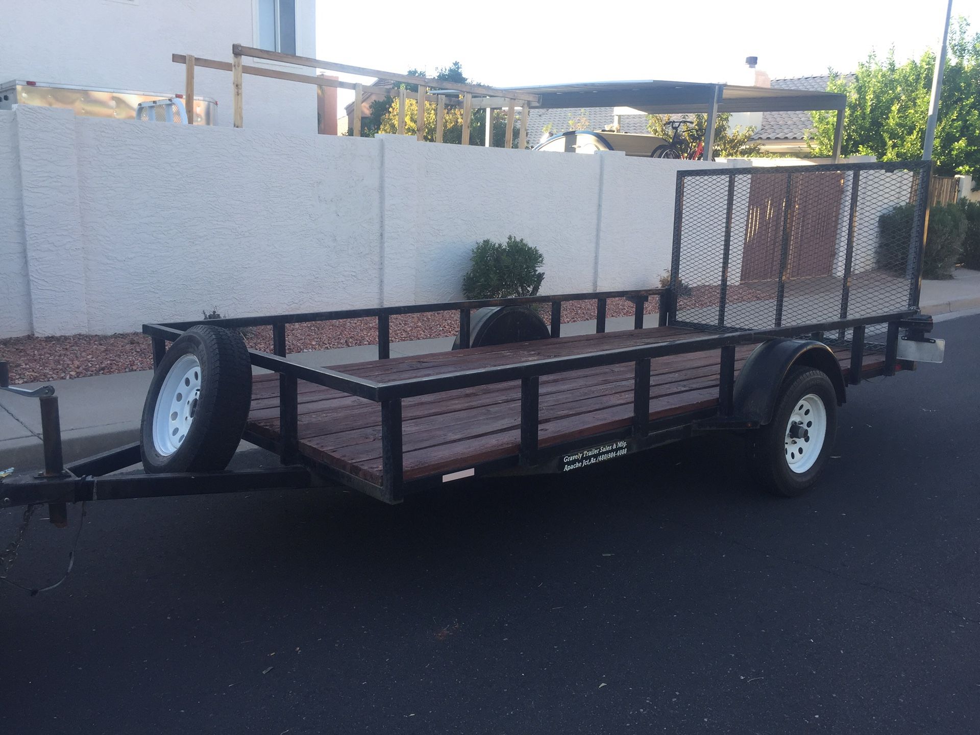 6.5 x 14 Heavy duty ramp gate utility trailer