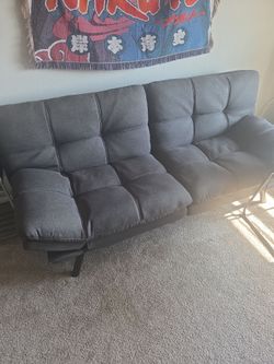 Dark gray futon