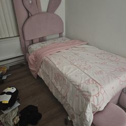 Wayfair Pink Bunny Bed (Twin)