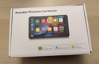 Portable Wireless Car Stereo, 7" Screen
