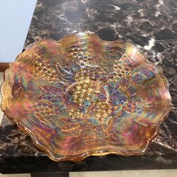 Vintage Carnival Glass Dish