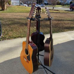 Hercules GS432B PLUS Auto Grip Triple Guitar Stand Foldable Backrest


