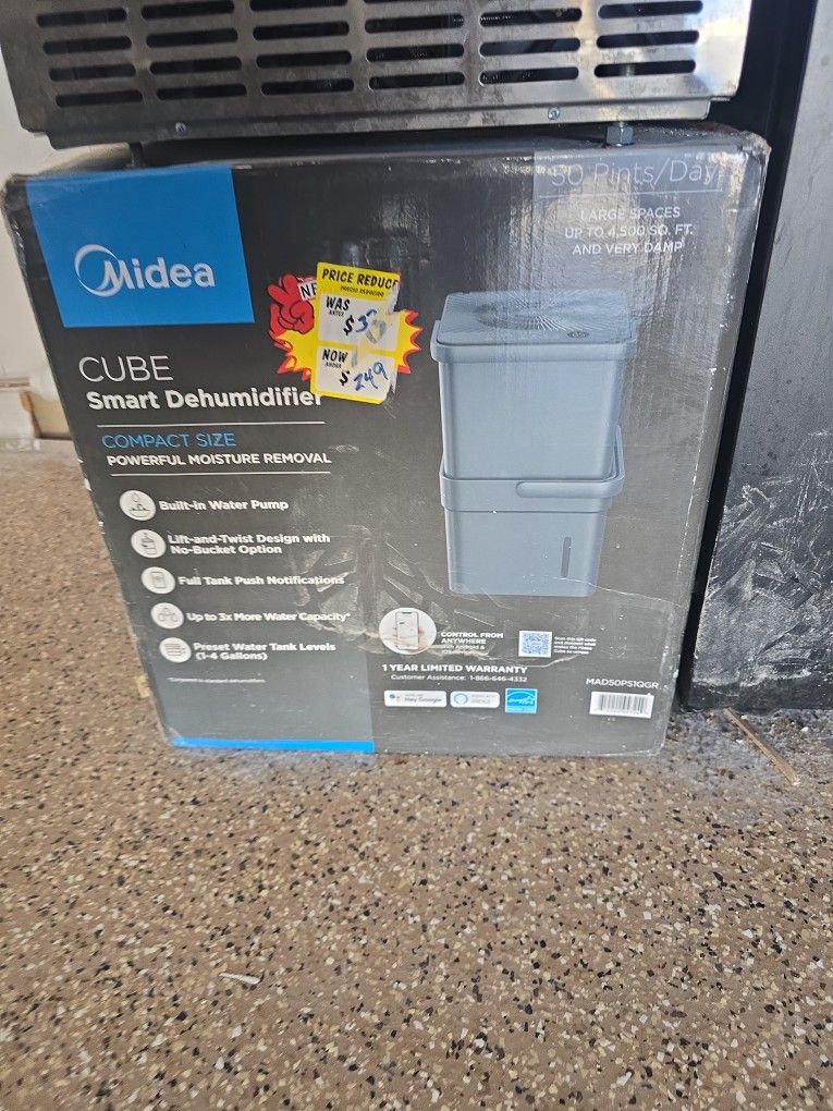 Midea Cube Smart 50 Pint Dehumidifier