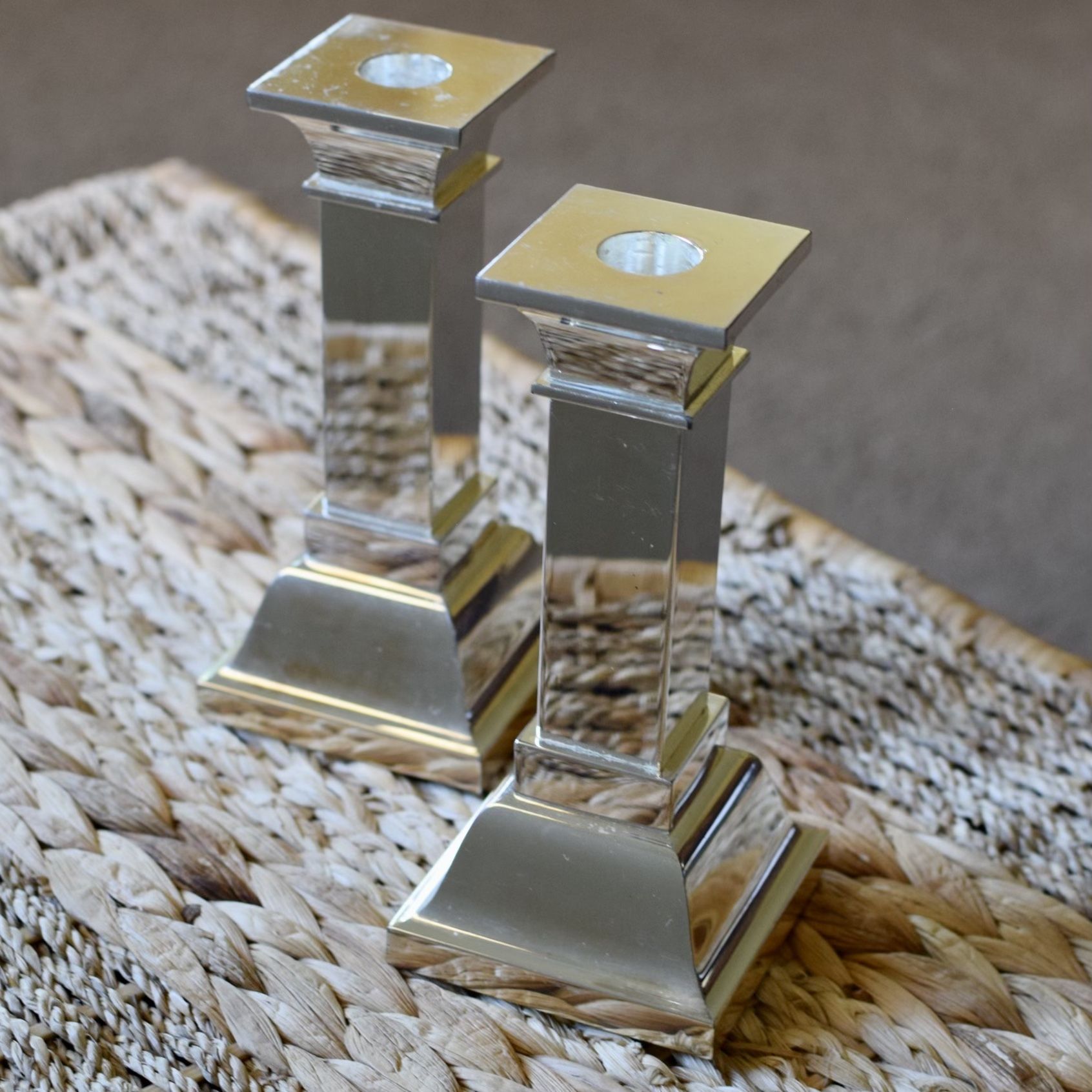 Lunt Silverplate Candlestick Holders