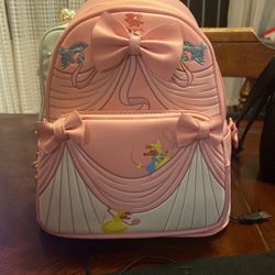 Disney Princess Loungefly Cinderella 70th Anniversary Pink Dress Mini Backpack