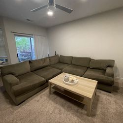 Brown XL 5 piece Sectional Couch