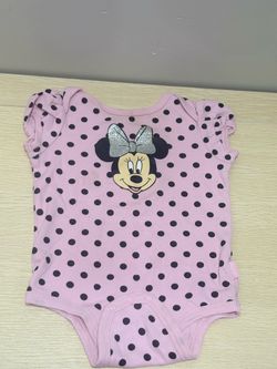 NEW without tags 6-9 Months Minnie Mouse onesie for baby girl
