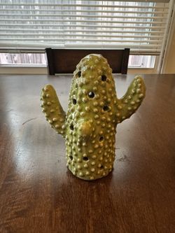 Ceramic Cactus Decor / Potpourri Holder – Boho Southwest